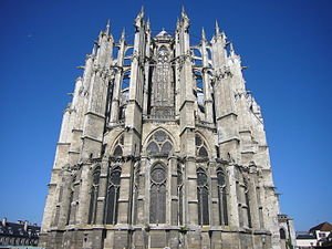 Die Katedraal van Beauvais, die hoogste gotiese katedraal ter wêreld.